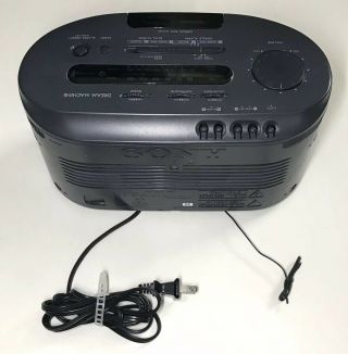 Sony Dream Machine ICF - CS650 AM/FM Radio Cassette Tape Player Alarm Clock Workin 5