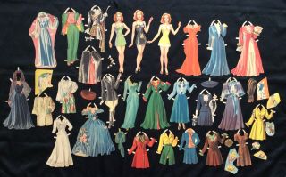 1944 Greer Garson Paper Dolls,  Cut Star Set