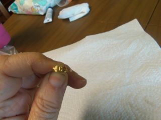 Victorian Antique 10K Gold BABY/CHILD ' S Signet Ring (Very Tiny) 