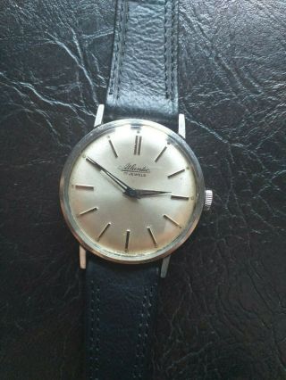 Vintage Watch Atlantic 17 Jewels 34 Mm