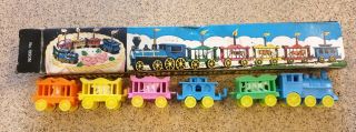 Vintage Cake Decoration / Topper Circus Train Candle Holder -