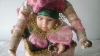 Vintage Rare Christmas Animated Musical Doll,  Moving 9 " Great