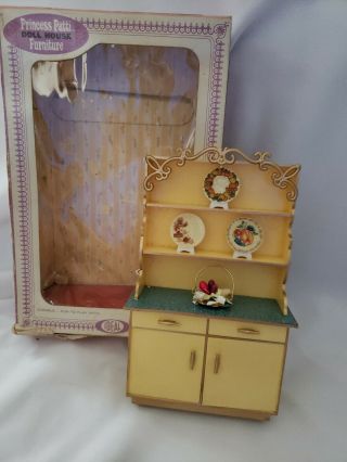 Vintage Ideal Petite Princess Patti Kitchen Furniture Hutch W/box