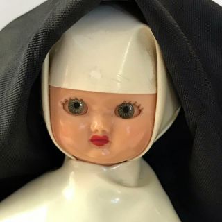 Vintage Nancy Ann Storybook Nun Doll 5 - 1/2 Inches Hard Plastic With Sleep Eyes 4