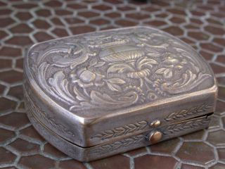 Antique Victorian Nouveau Casket Trinket Jewelry Ring Box Deposee Brevetto Palma
