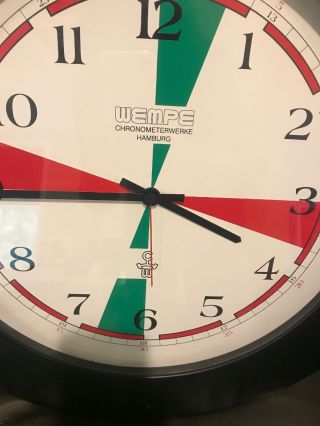 Wempe Marine Chronometer Quartz Wall Clock 18” Wide 2