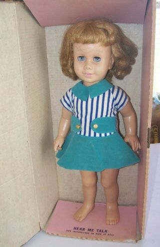 Vintage Chatty Cathy Doll & Box Mattel Non Talking Collectible 1960 ' s 2