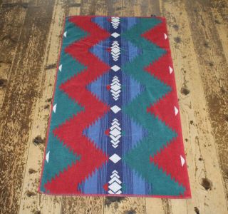 Vintage Ralph Lauren Towel Southwestern Aztec Tribal Made In The Usa 27 " X 48 "