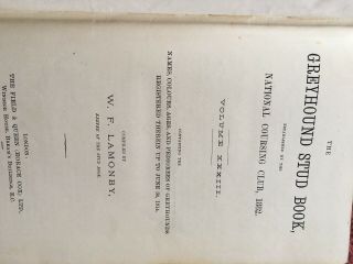 4 Antique Greyhound Stud Books 1909,  11,  13 And 14 5