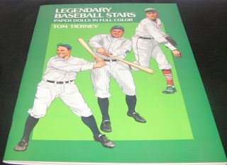 Legendary Baseball Stars Paper Dolls In Full Color Book By Tom Tierney