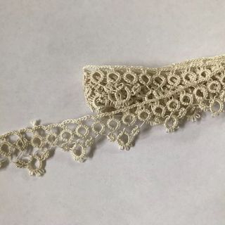 A41 Antique Vtg Tatted Tatting Sewing Trim Lace Dainty Dolls Clothing Edging