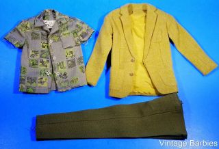 Ken Doll Dreamboat 785 Blazer Shirt & Pants Minty Vintage 1960 