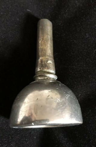 Antique Trombone Mouthpiece,  Silver Finish,  Unbranded