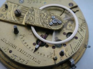 James Brindle Liverpool lever fusee movement 47mm wide dial sn27225 Ca 1820? 5