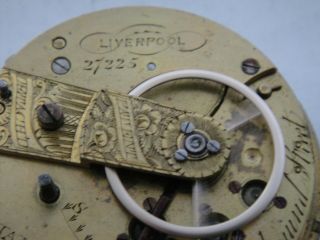 James Brindle Liverpool lever fusee movement 47mm wide dial sn27225 Ca 1820? 6