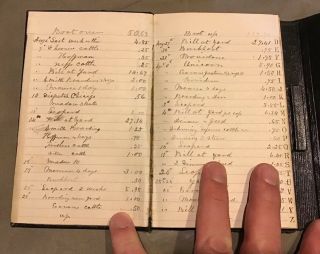 Antique Wm Black Cattle Strasburg Lancaster Pa Handwritten Account Ledger 1895