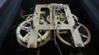 Antique Sessions Mission Arts & Crafts Clock - Dark Oak Case 5