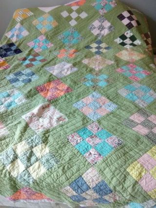 Antique Quilt Hand Stitched Early 1900 