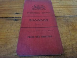 Antique Edwardian Ordnance Survey Map Of Snowdon