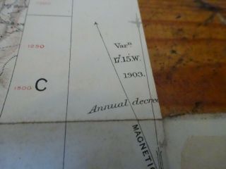 antique Edwardian ordnance survey map of Snowdon 5