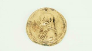 Good Antique Creamware Type Medallion Cameo John Wesley