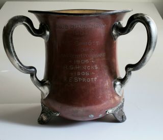 Gorham 1904 Brooklawn Country Club Silver And Copper Trophy Vase