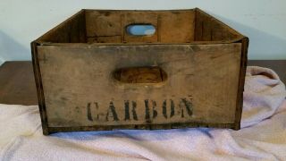 RARE Carbon Bottling Company WHS Lehighton Pa.  Wooden Crate Antique 4