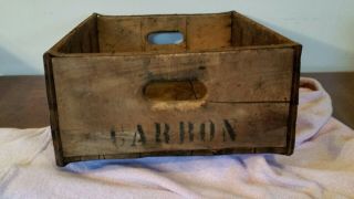 RARE Carbon Bottling Company WHS Lehighton Pa.  Wooden Crate Antique 6