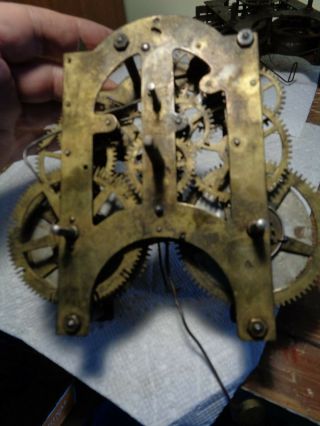 Antique - Ansonia Regulator " A " Wall Clock Movt.  - Ca.  1890 - To Restore - T83