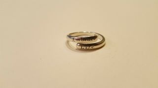 Antique Vintage Sterling Silver 925 Ring / Size 8,  " Embrace Life "