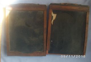 2 Antique Vintage Rochester Optical Plate Holders 4 3/4 X 5 3/4 " Camera