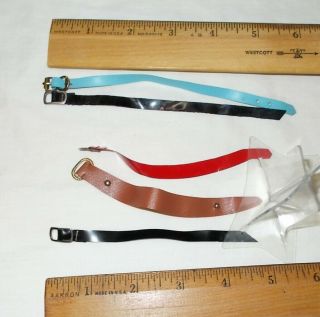 5 Vintage Doll Belts For Vogue Ginny,  Jill,  Muffie,  Ma,  Lmr Etc.  Ca 1950s