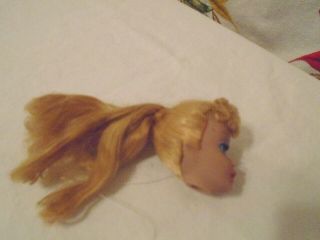 Vintage 1960 Blonde Ponytail Barbie Doll - - - head only - Slight stain 4