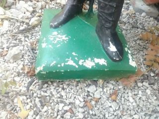 Antique Cement Lawn Jockey Yard Statue 