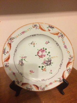 Antique Chinese Export Famille Rose Plates 9.  3