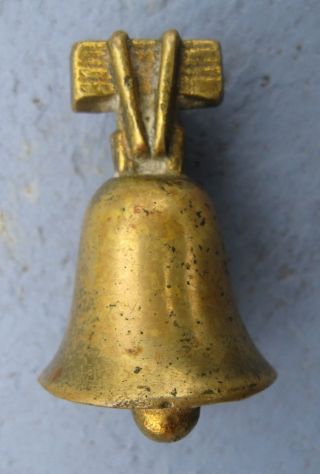 Vintage Antique Brass Bell Hanging Door Knocker Liberty ?