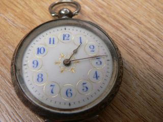 Antique Swiss Silver Small Pocket Watch,