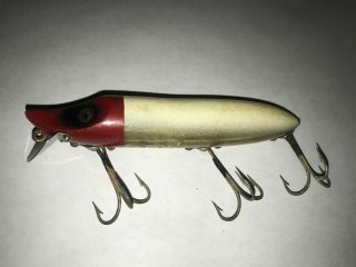 Heddon Vamp Spook Red Head Plastic Vintage Fishing Lure