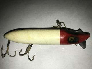 Heddon Vamp Spook Red Head Plastic Vintage Fishing Lure 2