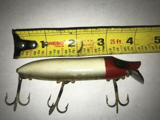 Heddon Vamp Spook Red Head Plastic Vintage Fishing Lure 3