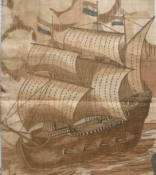 19th Century Roller Printed Cotton Toile De Jouy,  American Or English 142