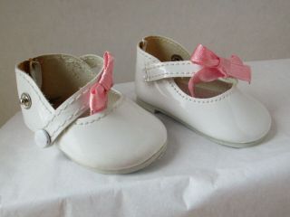 Samantha White Patent Party Slippers Shoes American Girl Doll Prob Vintage