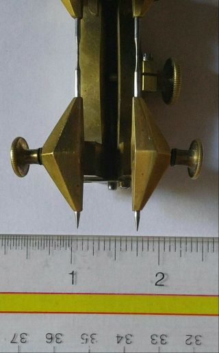 Antique Watchmaker ' s Brass Depthing Tool 7