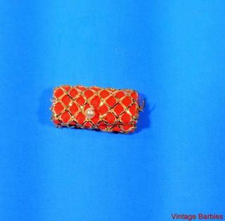 Topper Dawn Doll Red & Gold Clutch Purse Minty Vintage 1970 