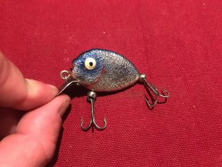 Vintage Heddon 380 Tiny Punkinseed Spook Uncataloged Chrome Fishing Lure Rare