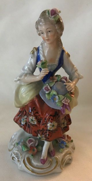 L0vely Antique Sitzendorf Porcelain Figurine - Germany