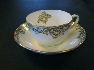 Antique Wileman,  Foley,  Shelley,  Cup & Saucer,  Early York Shape Pattern: Holland