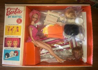 Vintage 1963 Miss Barbie Teen Doll - Box W/lawn Swing & All Accessories - Nib