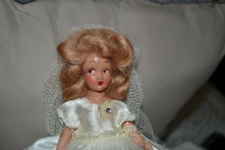 Vintage All Composition Bride Doll.  9 2