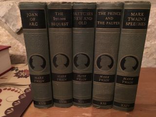 5 Vol: Antique 1909 - 1924:works Of Mark Twain:joan Of Arc,  Prince & The Pauper,